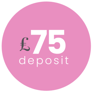 Wedding dress cleaning – £75 deposit